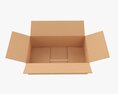 Open Cardboard Box Mockup 01 Modelo 3D