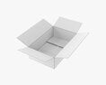 Open Cardboard Box Mockup 01 Modello 3D