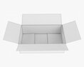 Open Cardboard Box Mockup 01 3D модель
