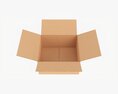 Open Cardboard Box Mockup 02 Modèle 3d