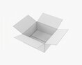 Open Cardboard Box Mockup 02 3D 모델 
