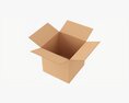 Open Cardboard Box Mockup 03 3d model