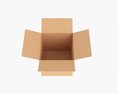 Open Cardboard Box Mockup 03 3d model