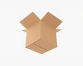 Open Cardboard Box Mockup 03 3D模型