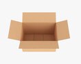 Open Cardboard Box Mockup 04 3D 모델 