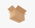 Open Cardboard Box Mockup 04 Modèle 3d