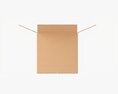 Open Cardboard Box Mockup 04 3d model