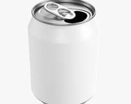 Opened Standard Beverage Can 250 Ml 8.45 Oz 3D 모델 