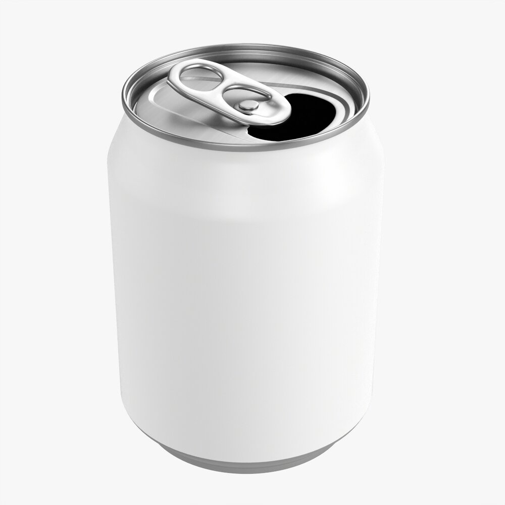 Opened Standard Beverage Can 250 Ml 8.45 Oz 3D-Modell