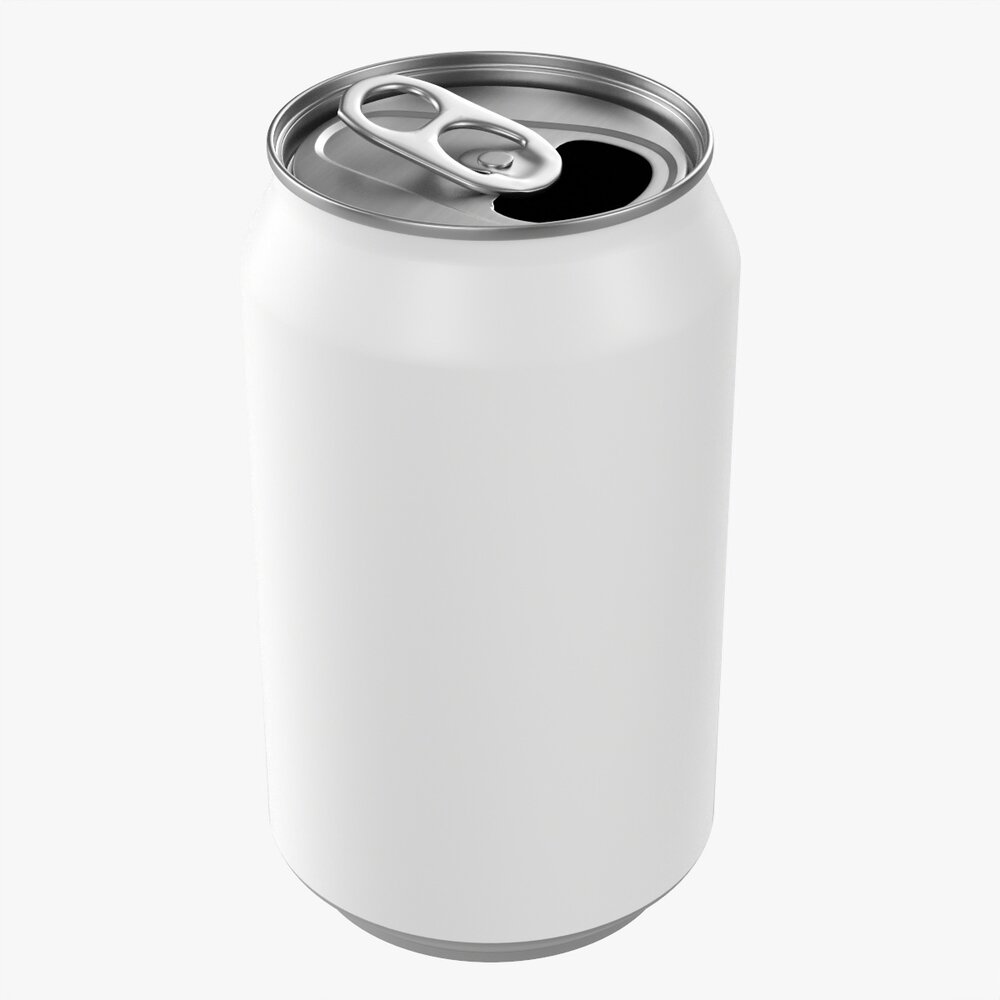 Opened Standard Beverage Can 330 Ml 11.15 Oz 3Dモデル