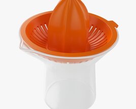 Orange Hand Juicer With Cup 3D model