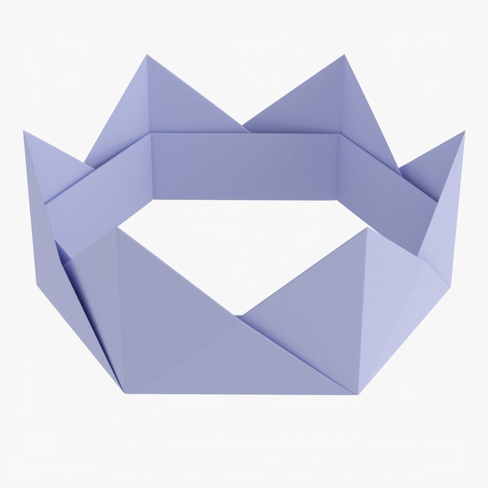Paper Crown Origami Modèle 3D