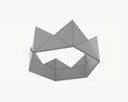 Paper Crown Origami Modèle 3d