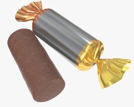 Blank Food Candy Plastic Package Wrap Mock Up 03 3D模型