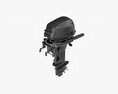 Portable Outboard Boat Motor With Folded Tiller Used 3D-Modell