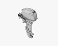 Portable Outboard Boat Motor With Folded Tiller Used 3D-Modell
