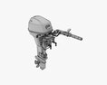 Portable Outboard Boat Motor With Tiller Used 3D-Modell