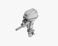 Portable Outboard Boat Motor With Tiller Used 3D 모델 