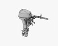 Portable Outboard Boat Motor With Tiller Used 3D-Modell