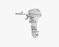 Portable Outboard Boat Motor With Tiller Used 3d model