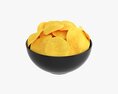 Potato Chips In Bowl 02 Modelo 3D