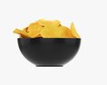 Potato Chips In Bowl 02 3d model
