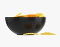 Potato Chips In Bowl 03 3D 모델 