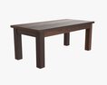 Rectangle Wooden Coffee Table 3d model