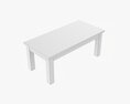 Rectangle Wooden Coffee Table 3D 모델 