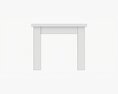 Rectangle Wooden Coffee Table Modello 3D