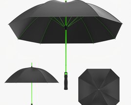 Rectangular Automatic Umbrella 3D model