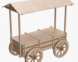 Roofed Fairground Cart Modelo 3D
