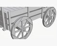 Roofed Fairground Cart Modello 3D