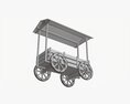 Roofed Fairground Cart Modèle 3d