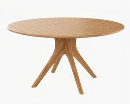 Round Dining Table 01 3D model