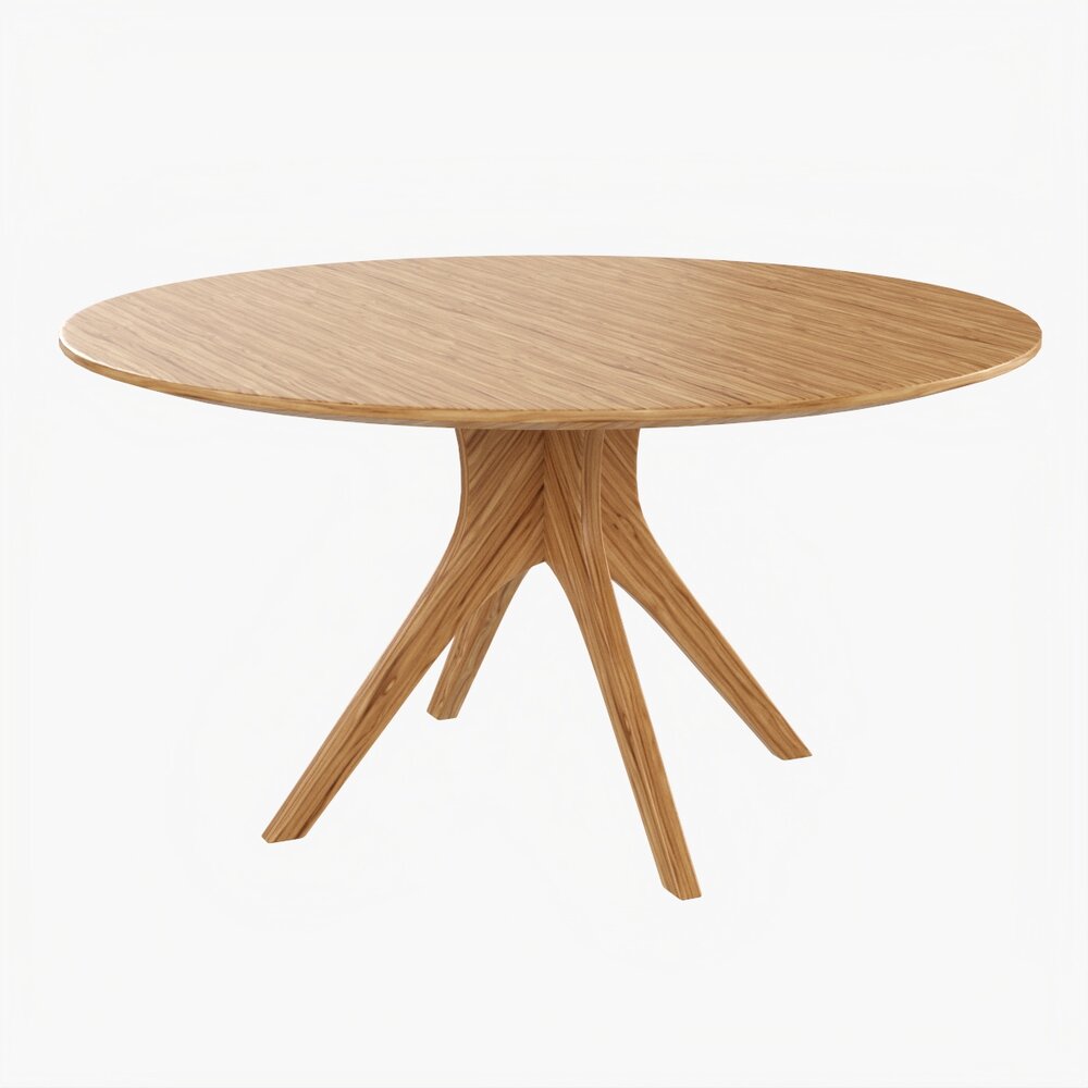Round Dining Table 01 Modello 3D