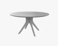 Round Dining Table 01 3d model