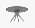 Round Dining Table 01 3D 모델 