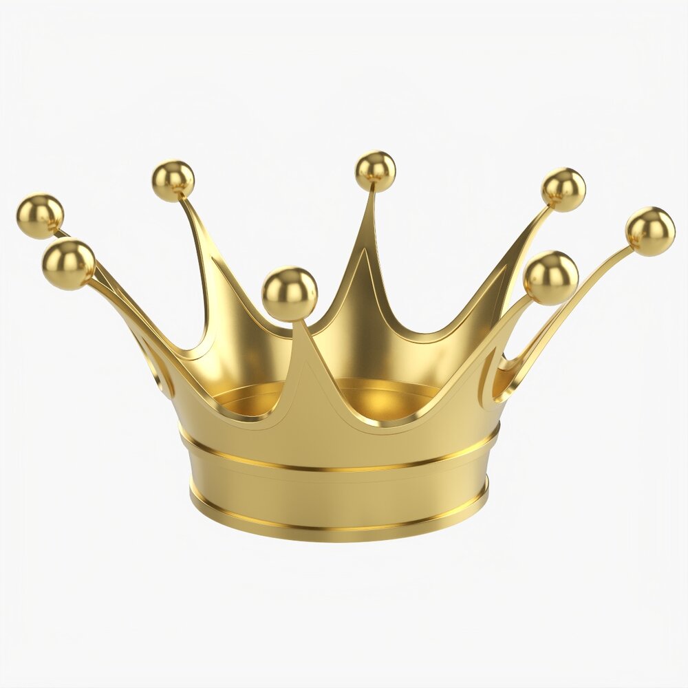 Royal Coronation Gold Crown 01 Modello 3D