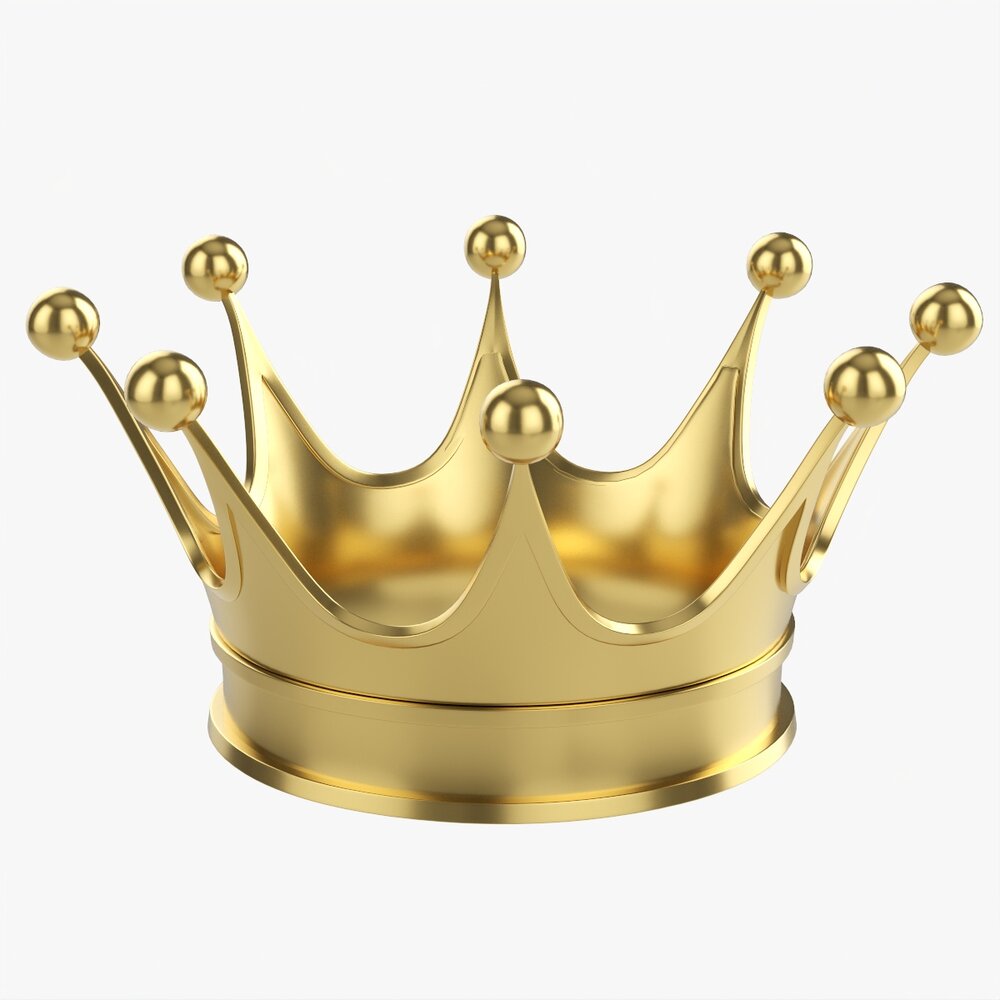 Royal Coronation Gold Crown 02 Modello 3D