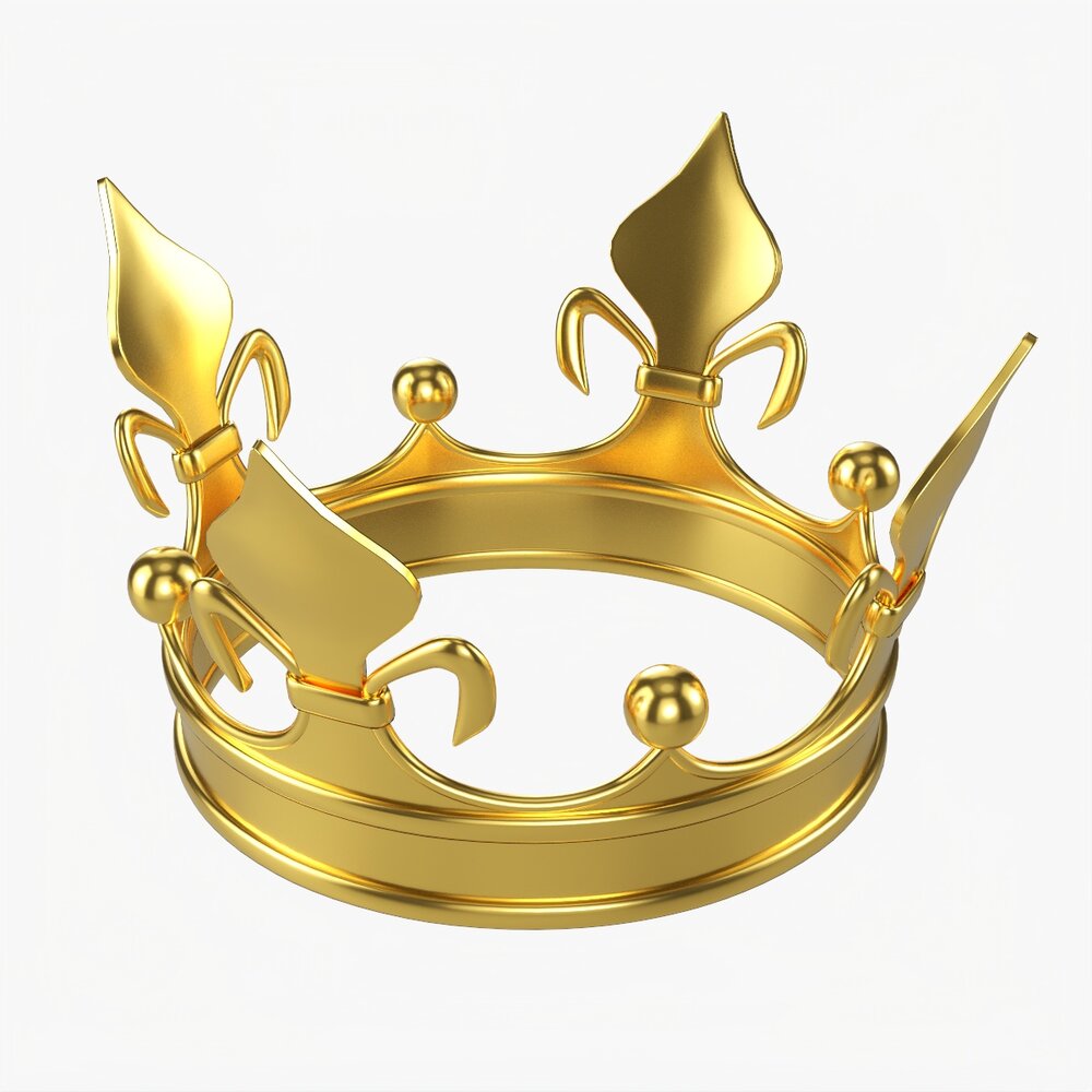 Royal Coronation Gold Crown 03 3D 모델 