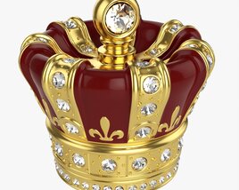 Royal Gold Crown With Diamonds Modello 3D