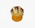 Royal Gold Crown With Diamonds Modelo 3d