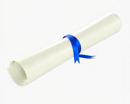 Scroll Tied With Ribbon 3D 모델 