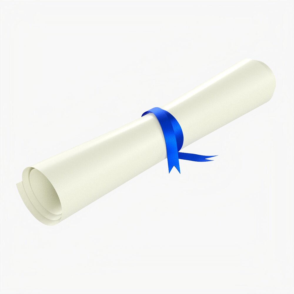Scroll Tied With Ribbon Modelo 3d