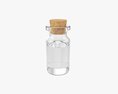 Small Glass Bottle With Cork 3D 모델 