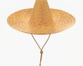 Sombrero Straw Hat Brown Modelo 3d