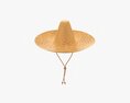 Sombrero Straw Hat Brown 3D 모델 
