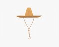 Sombrero Straw Hat Brown Modelo 3d