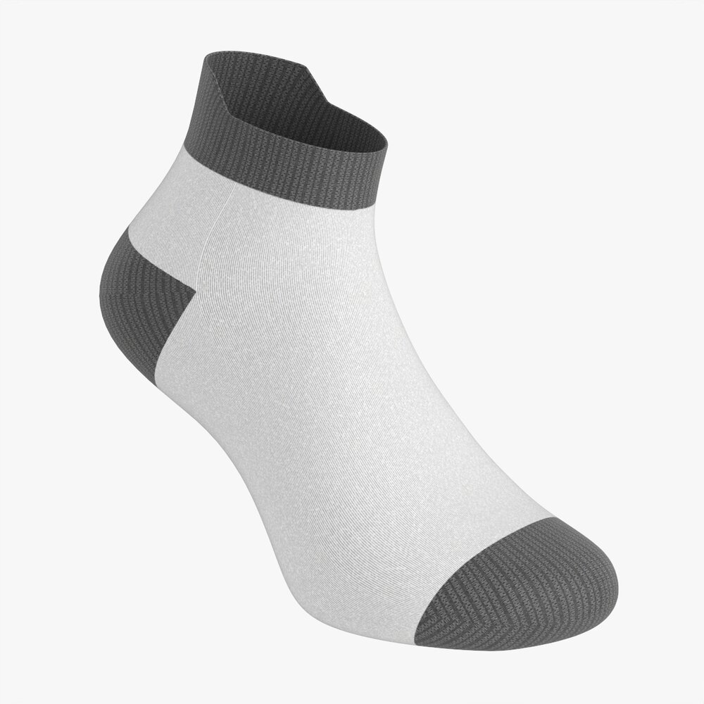 Sport Sock Short 02 3D model